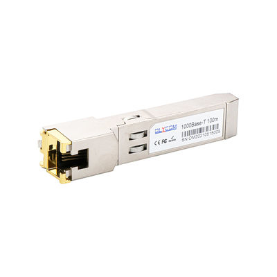 Module émetteur-récepteur SFP RJ45 Gigabit 10/100/1000BASE-T sur câble UTP Cat5 enfichable à chaud