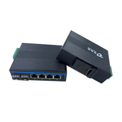 6 ports Gigabit Commutateur à fibre industrielle 100M/1G Réseau optique non géré FCC CE sans ventilateur