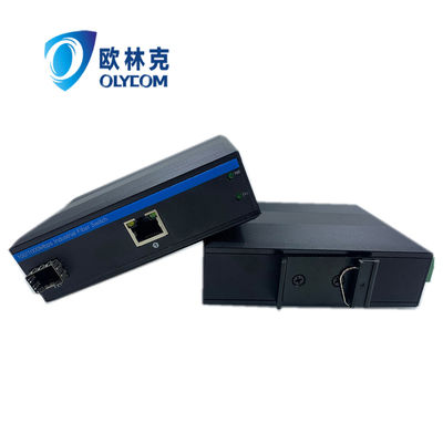 Convertisseur de médias robuste Poe 15.4W 30W 10/100m Ethernet rapide Ce Din Rail non géré