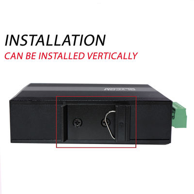 Convertisseur multimédia Ethernet industriel IEEE802.3af/At réseau robuste non géré CE DC48V