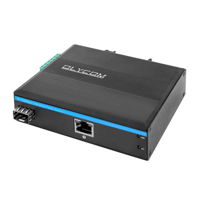 Convertisseur de médias PoE industriel 15.4W 30W Ethernet rapide non géré DIN Rail CE Mini taille