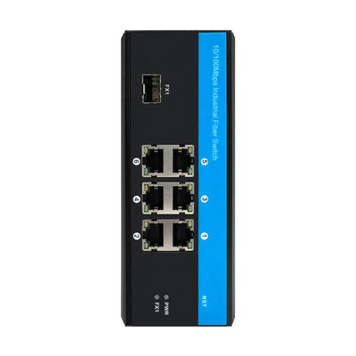 Commutateur de réseau industriel 7 ports Ethernet rapide SFP Fibre non géré Cas durci CE