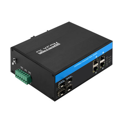 4 commutateur industriel gauche 1000Mbps, plug and play en métal de commutateur d'Ethernet de fibre