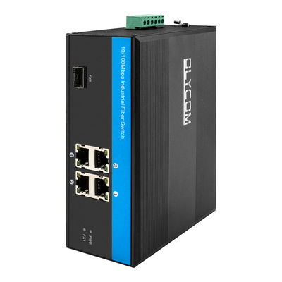 Commutateur fibre optique industriel 5 ports Ethernet rapide 10/100M, rail DIN, non géré, sans ventilateur, CE