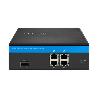 Commutateur fibre optique industriel 5 ports Ethernet rapide 10/100M, rail DIN, non géré, sans ventilateur, CE