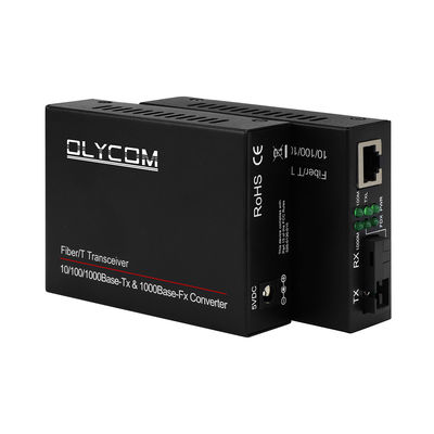 Convertisseur de média Gigabit PoE, fibre monomode SC, 20 km, 1310/1550 nm, DC48V, non géré