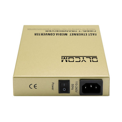 Convertisseur multimédia à fibre simple SFP 10/100 Mbps Entrée CA non gérée LFPT 2KM 20KM CE