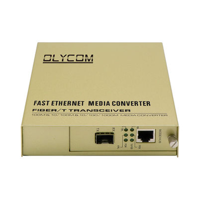 Le convertisseur simple de médias de fibre de SFP, C.A. de convertisseur de médias de réseaux de transition a entré 50HZ