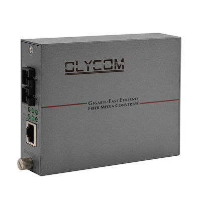 entrée optique à C.A. de port de Sc duplex montée par support d'Ethernet de fibre de Gigabit de convertisseur de médias de 30W PoE