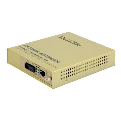 Convertisseur multimédia à fibre Ethernet à cœur unique WDM 1310/1550nm 220V entrée CA non gérée