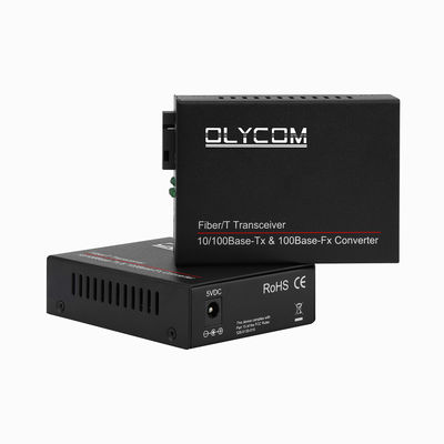 CE non géré optique de port de Sc de la fibre 20KM du convertisseur LFPT de médias d'Ethernet rapide de WDM