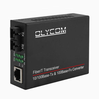 10/100M PoE Convertisseur de médias Fibre optique Ethernet 48V SC Double fibre Pour IPC CE