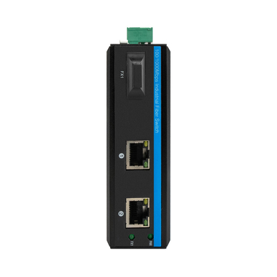 POE SC Connecteur Hub de commutateur industriel à double fibre avec 2 ports RJ45