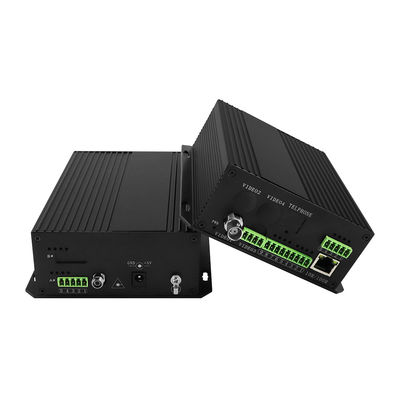 Convertisseur optique vidéo avec données BIDI RS232 RS485 contact sec WDM fibre optique montée sur un support DC12V
