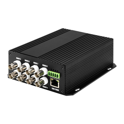 8 ports de vidéosurveillance vidéo audio Ethernet contact sec Convertisseur multimédia en fibres Bidi D5V2A