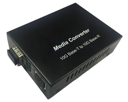 CE non géré de la vitesse 12VDC de détection automatique du convertisseur 1000M 2.5G 5G de médias de 10G RJ45 SFP+