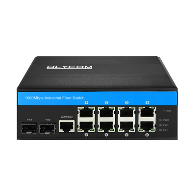 8 Ports PoE commutateur géré L2 Fibre optique gérable Gigabit réseau robuste DIN Rail