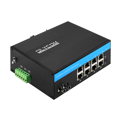 Compact et facile à installer, le commutateur à fibres industrielles à 8 ports avec montage DIN