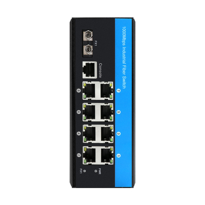 8 Ports ERPS L2+ commutateur géré Gigabit Ethernet industriel ST Ports à fibres SM/MM