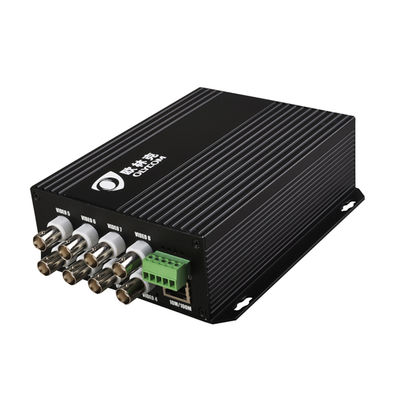 8 ports de convertisseur de données vidéo à fibres 10/100 Mbps Ethernet RS485 Données DC12V autonome