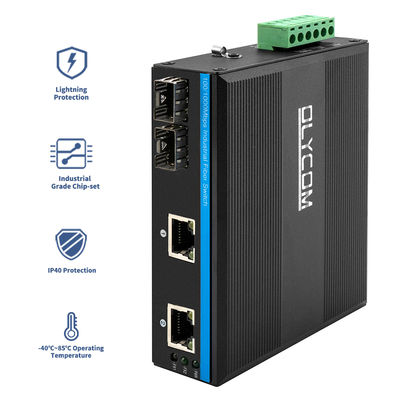 Commutateur Gigabit Ethernet à 4 ports non géré Cas durci SFP Slots IP40 DC24V