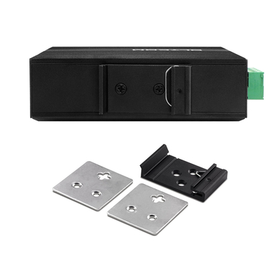 Mini commutateur SFP Gigabit industriel à fibre optique 5 ports non géré, rail DIN, DC12V