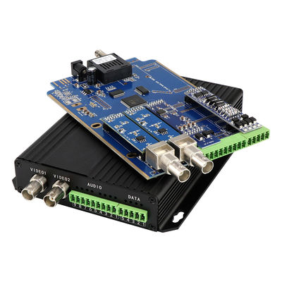 Convertisseur Média Fibre ST Audio RS422 RS485 Vidéo Équilibré DC5V 2A 30km CE