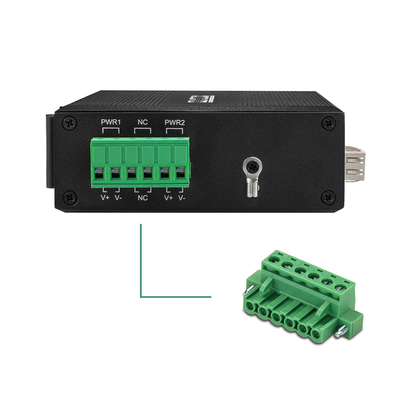 Convertisseur multimédia Ethernet industriel Gigabit Din Rail Entrée de puissance double non gérée